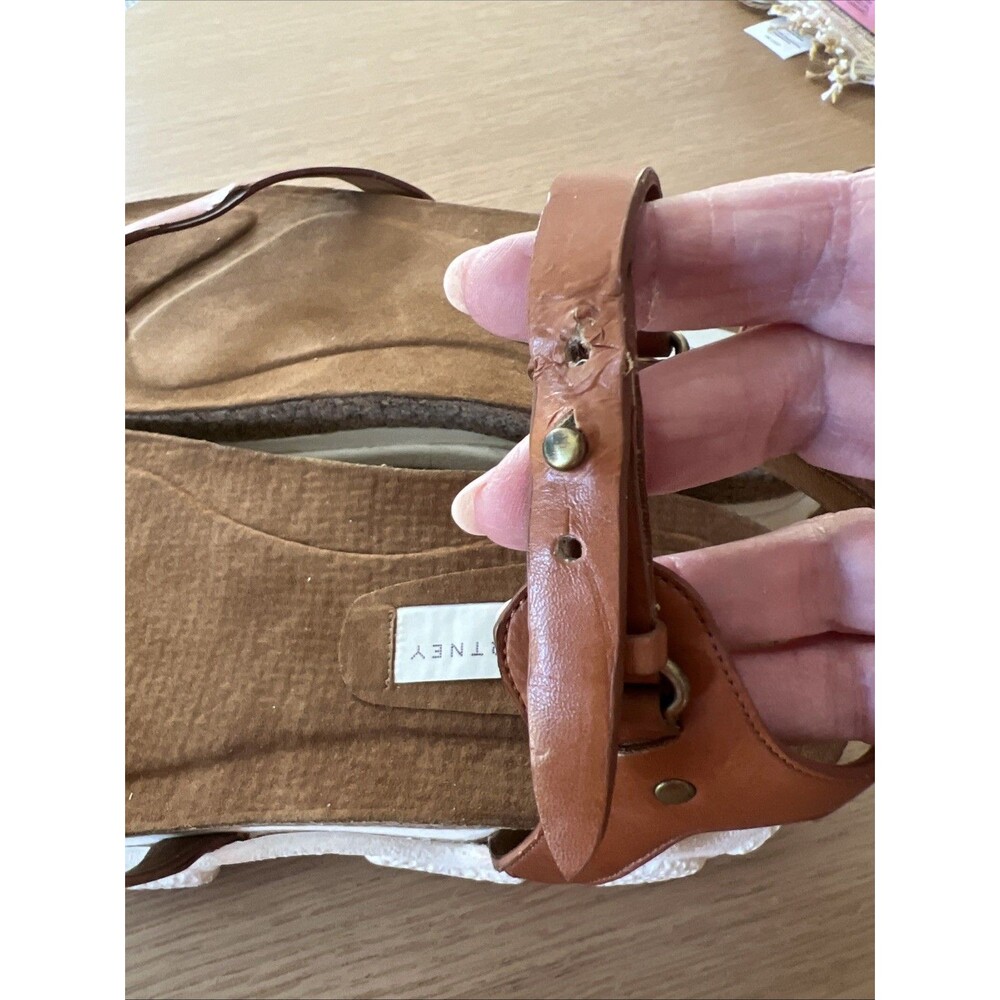 Stella McCartney Women's Sandals Size 39.5 Toe Strap Leather Cork --Damaged! - Picture 8 of 15